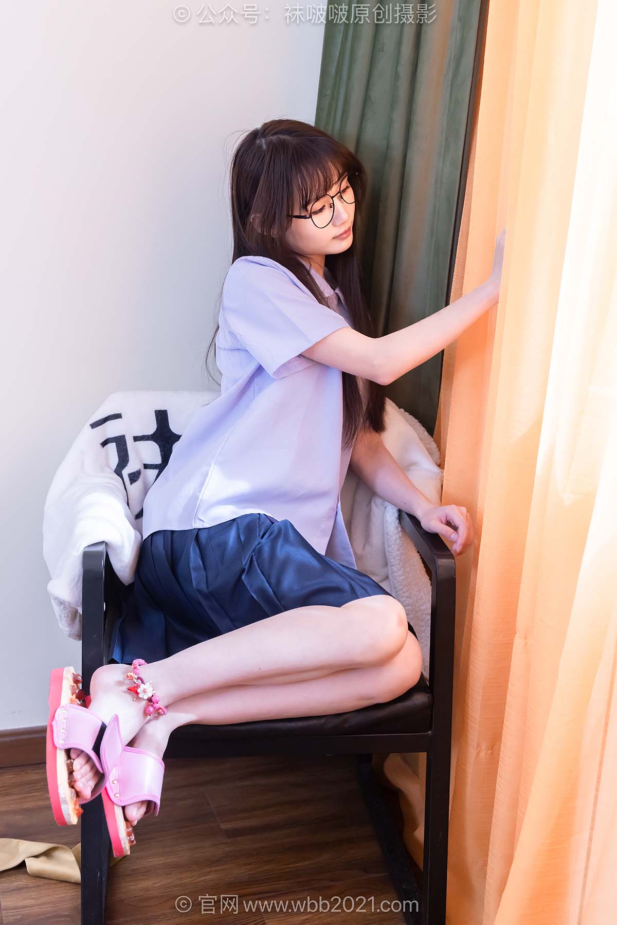 [BoBoSocks袜啵啵]NO.661 甜甜圈-按摩拖鞋、白棉袜、裸足、jk制服 BoBoSocks袜啵啵-第1张