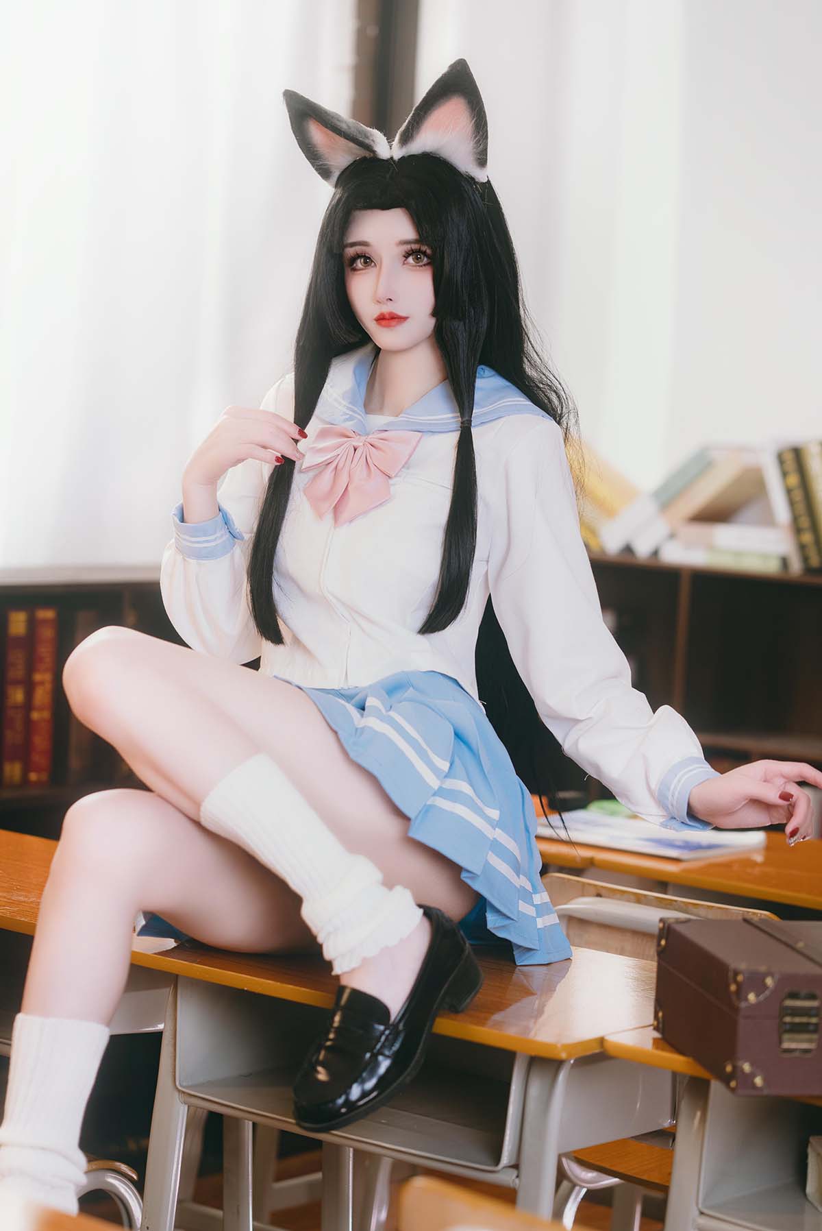 鹿八岁 – 给胡桃的小小惩罚 Cosplay-第1张
