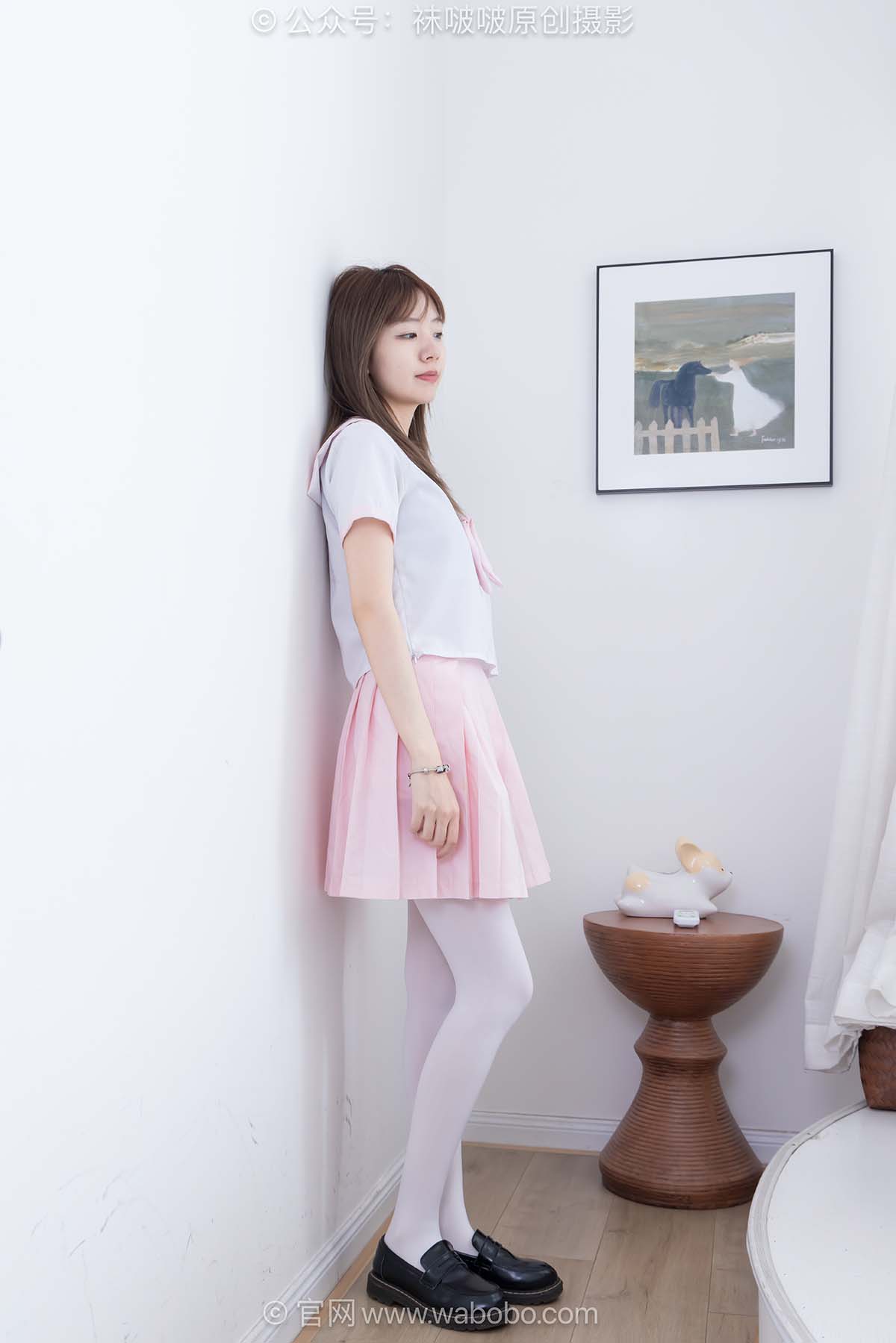 [BoBoSocks袜啵啵]NO.671 小甜豆-皮鞋、厚白丝、厚黑丝、jk制服 BoBoSocks袜啵啵-第2张