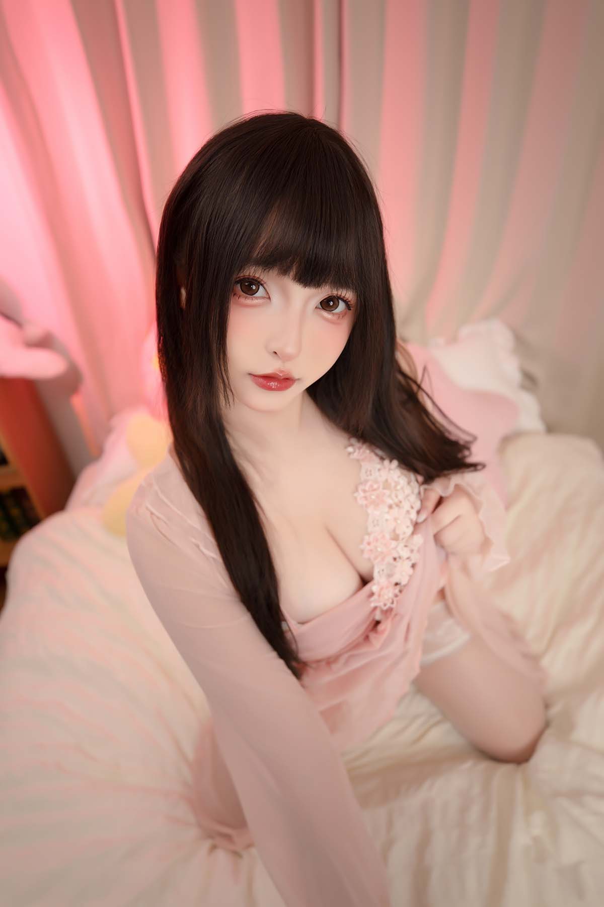神楽板真冬 – 高跟睡袍 Cosplay-第2张