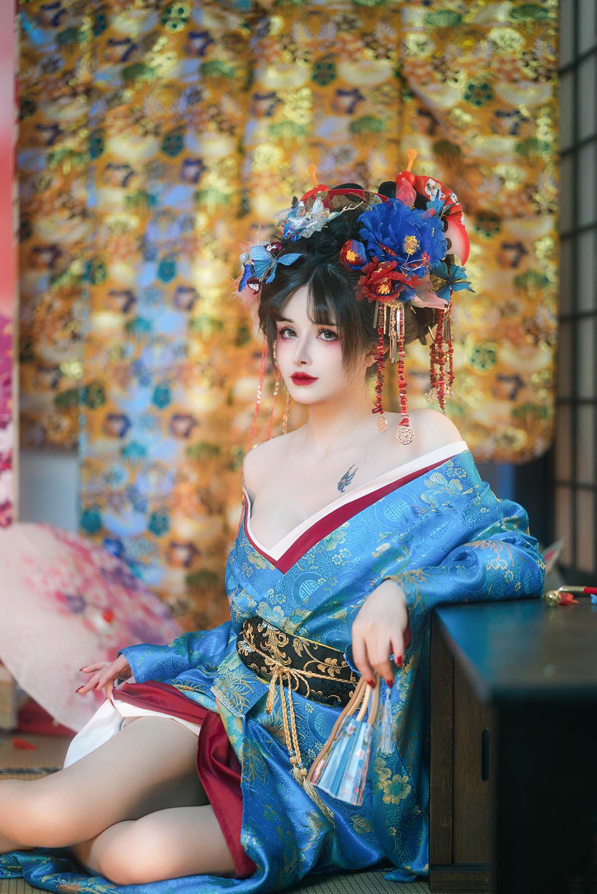 鹿八岁 – 花魁の末路 Cosplay-第2张