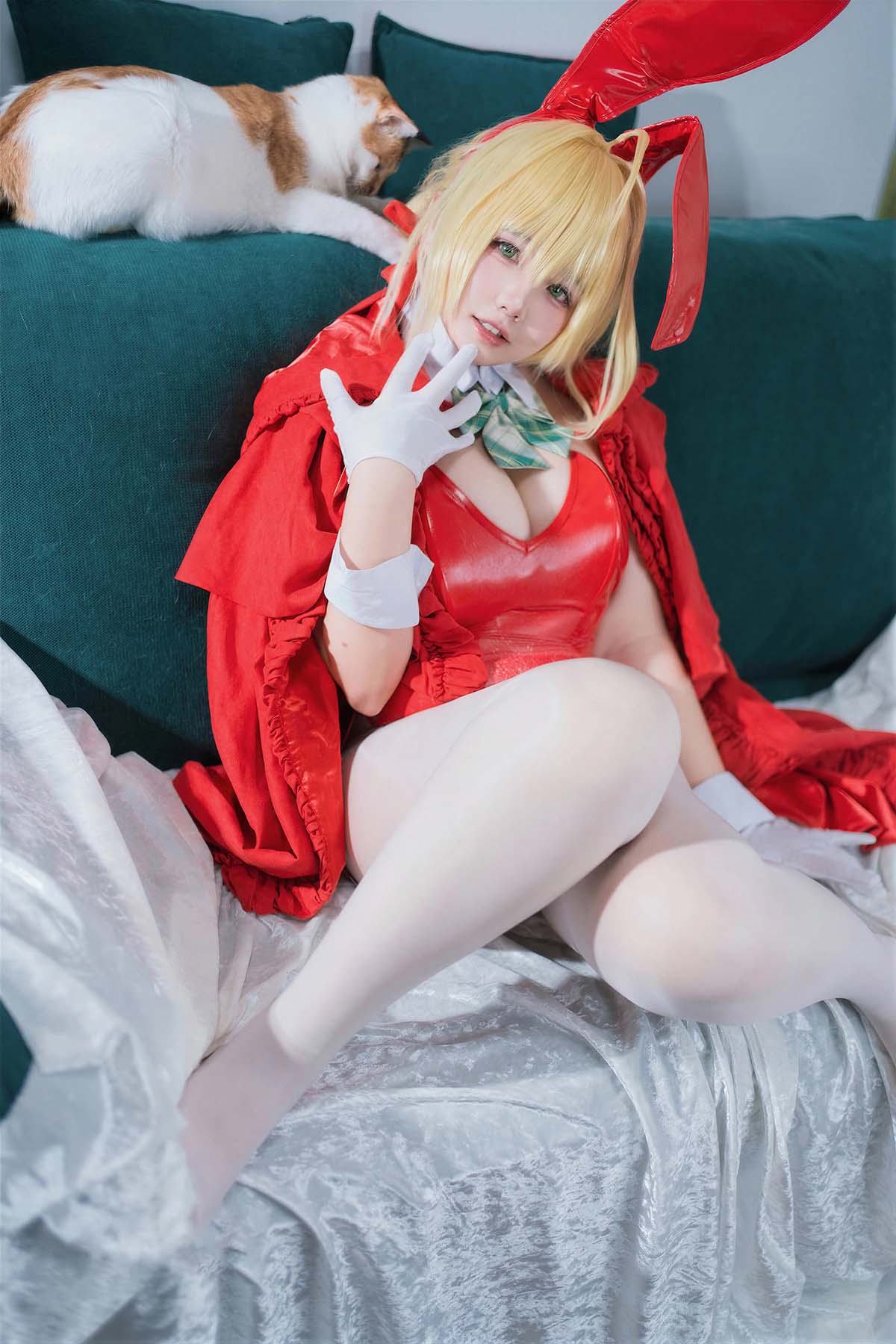 阿半今天很开心 – FGO 尼禄圣诞节 Cosplay-第1张