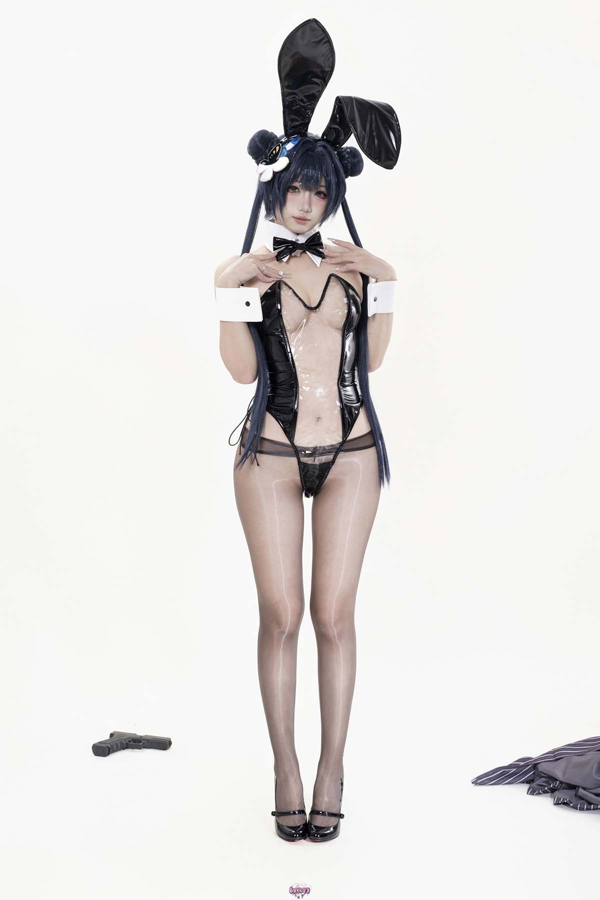 柒柒要乖哦 – 蔚蓝档案 妃咲 兔女郎 Cosplay-第1张