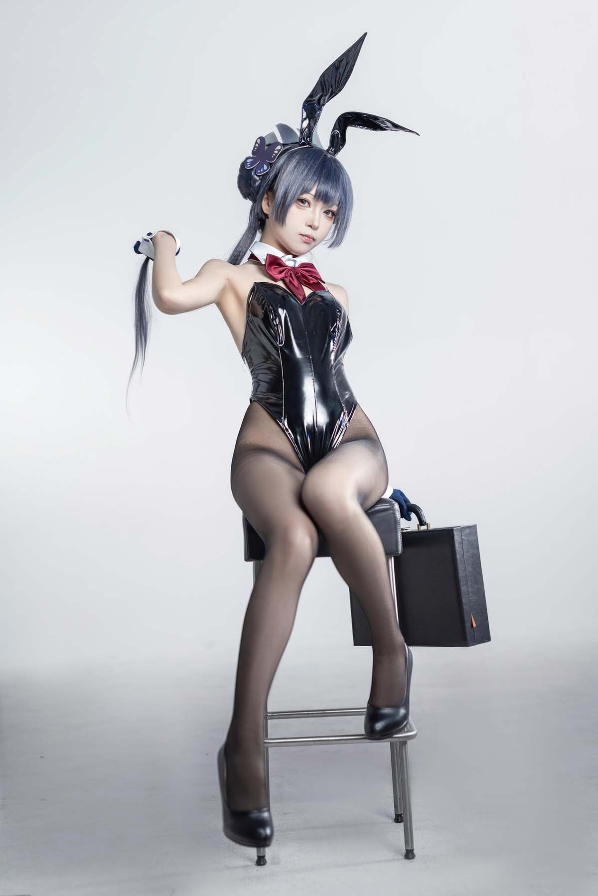 矢量鱼 – 蔚蓝档案 妃咲兔女郎 Cosplay-第2张