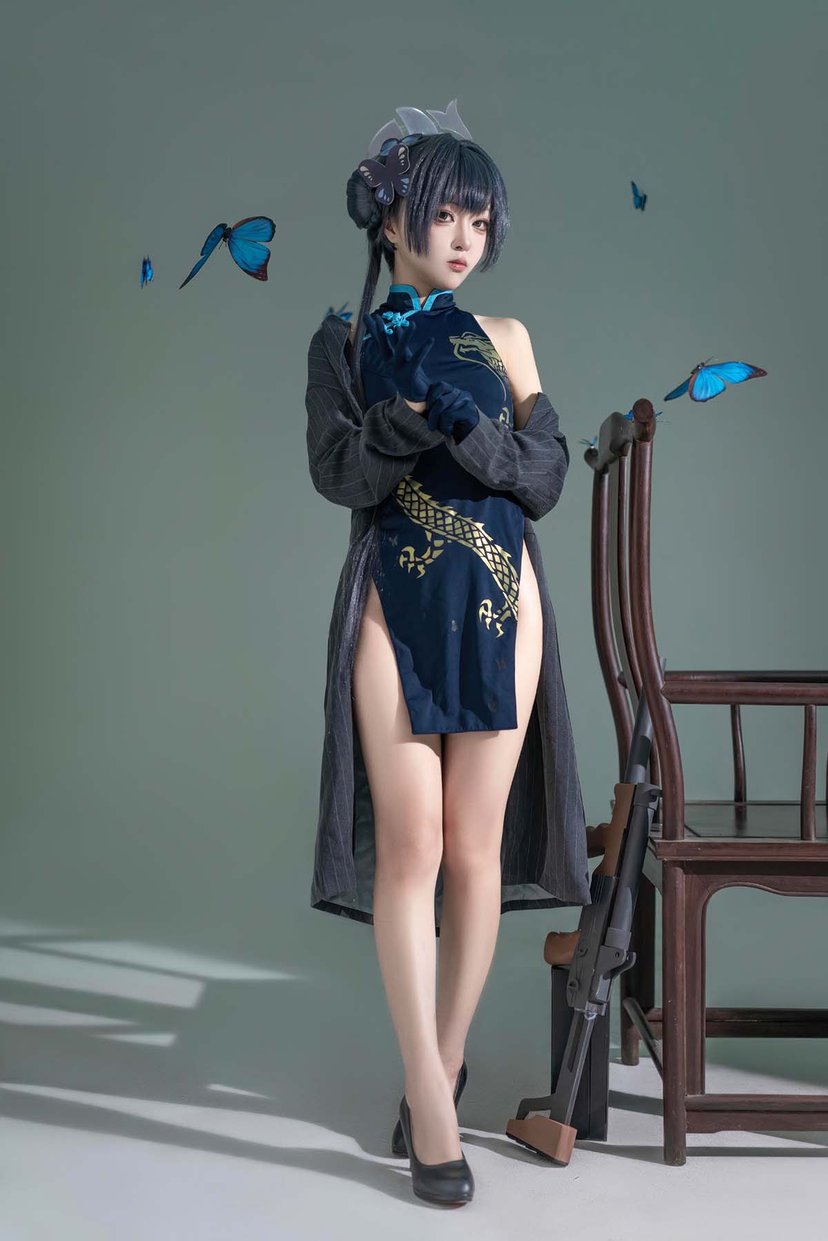 矢量鱼 – 蔚蓝档案 龙华妃咲 Cosplay-第1张