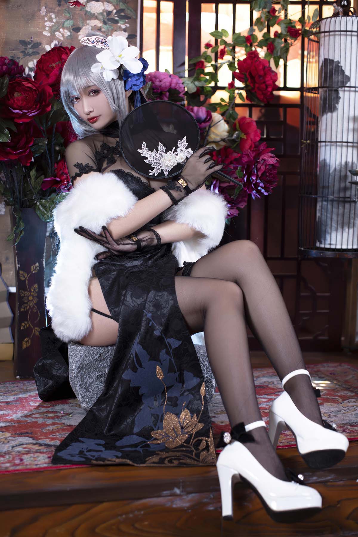 洛璃LoLiSAMA – 碧蓝航线 路易九世旗袍 Cosplay-第1张
