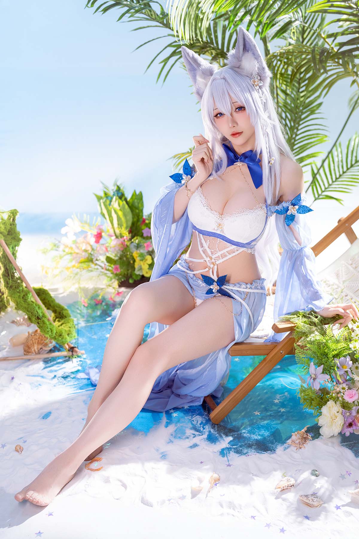 星之迟迟 – 碧蓝航线 信浓泳装 Cosplay-第2张