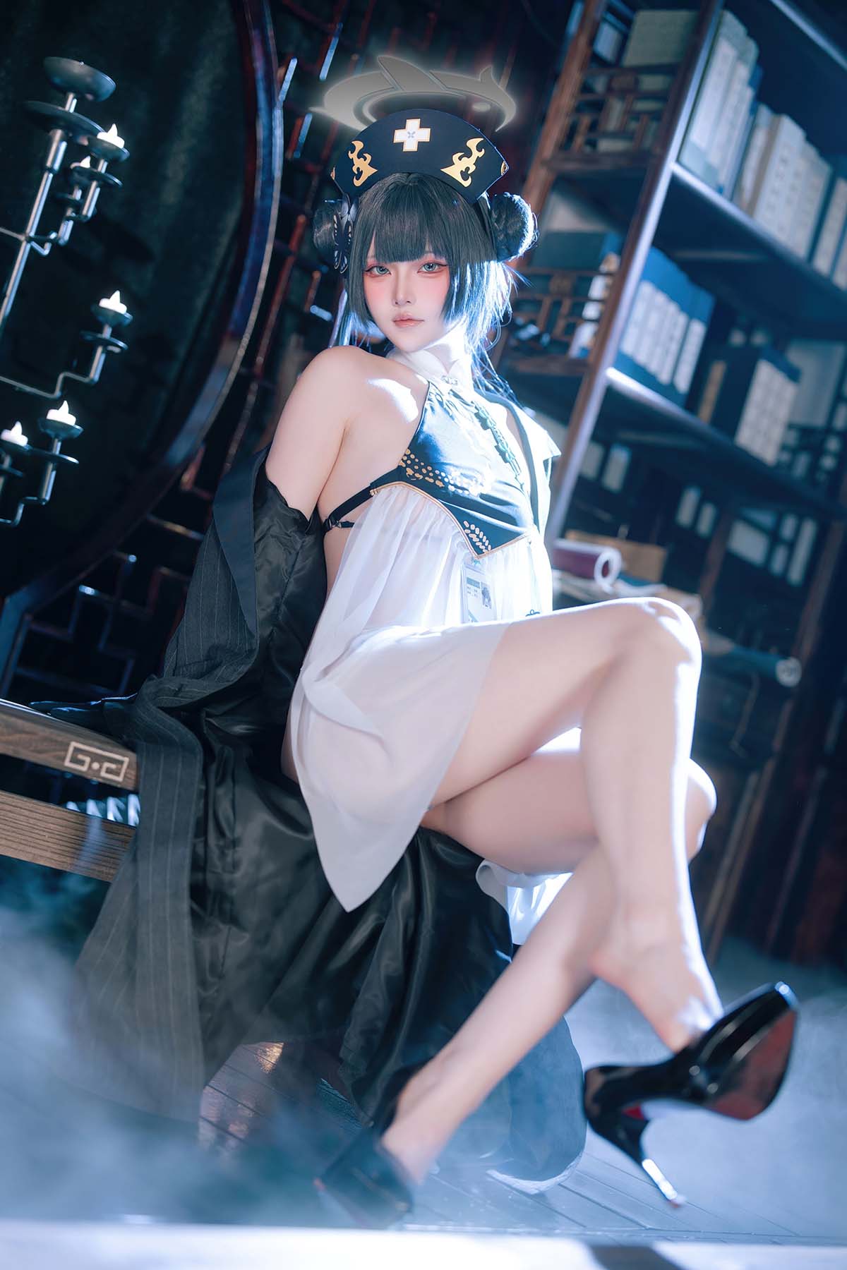 屿鱼 – 蔚蓝档案 妃咲同人护士 Cosplay-第1张