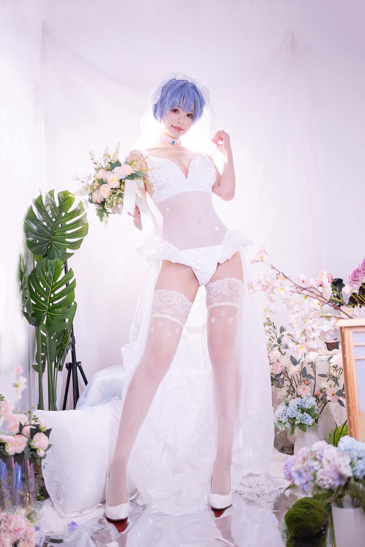 星黛鹿鹿(千反田鹿鹿) – EVA 绫波丽 花嫁 Cosplay-第1张