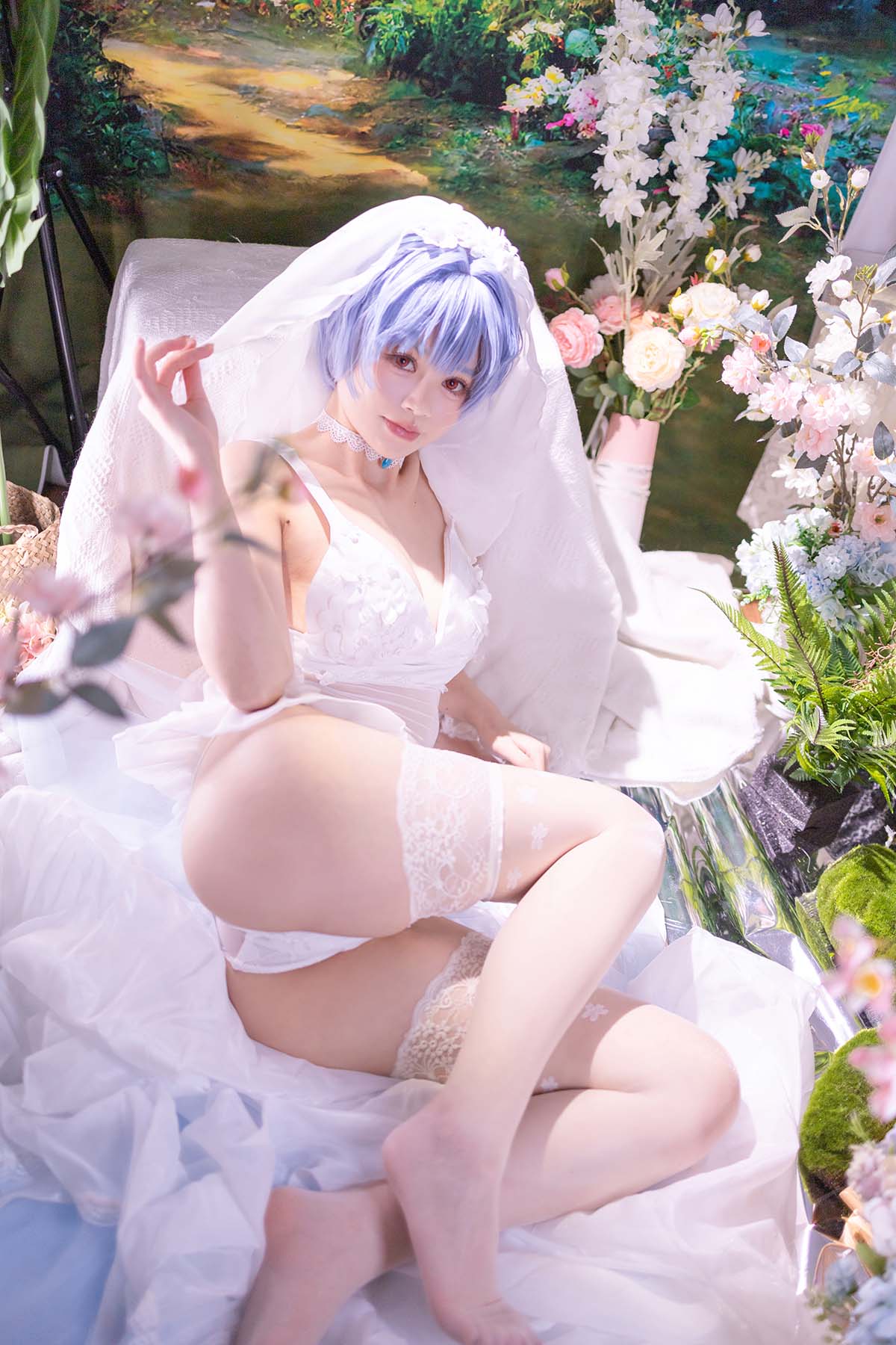 星黛鹿鹿(千反田鹿鹿) – EVA 绫波丽 花嫁 Cosplay-第2张