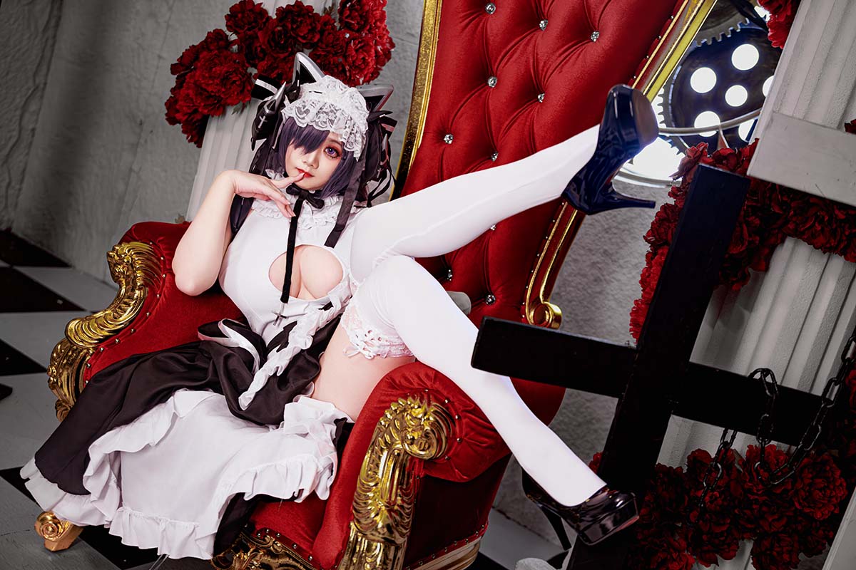 阿雪雪 – 碧蓝航线 奥古斯特 女仆 Cosplay-第1张