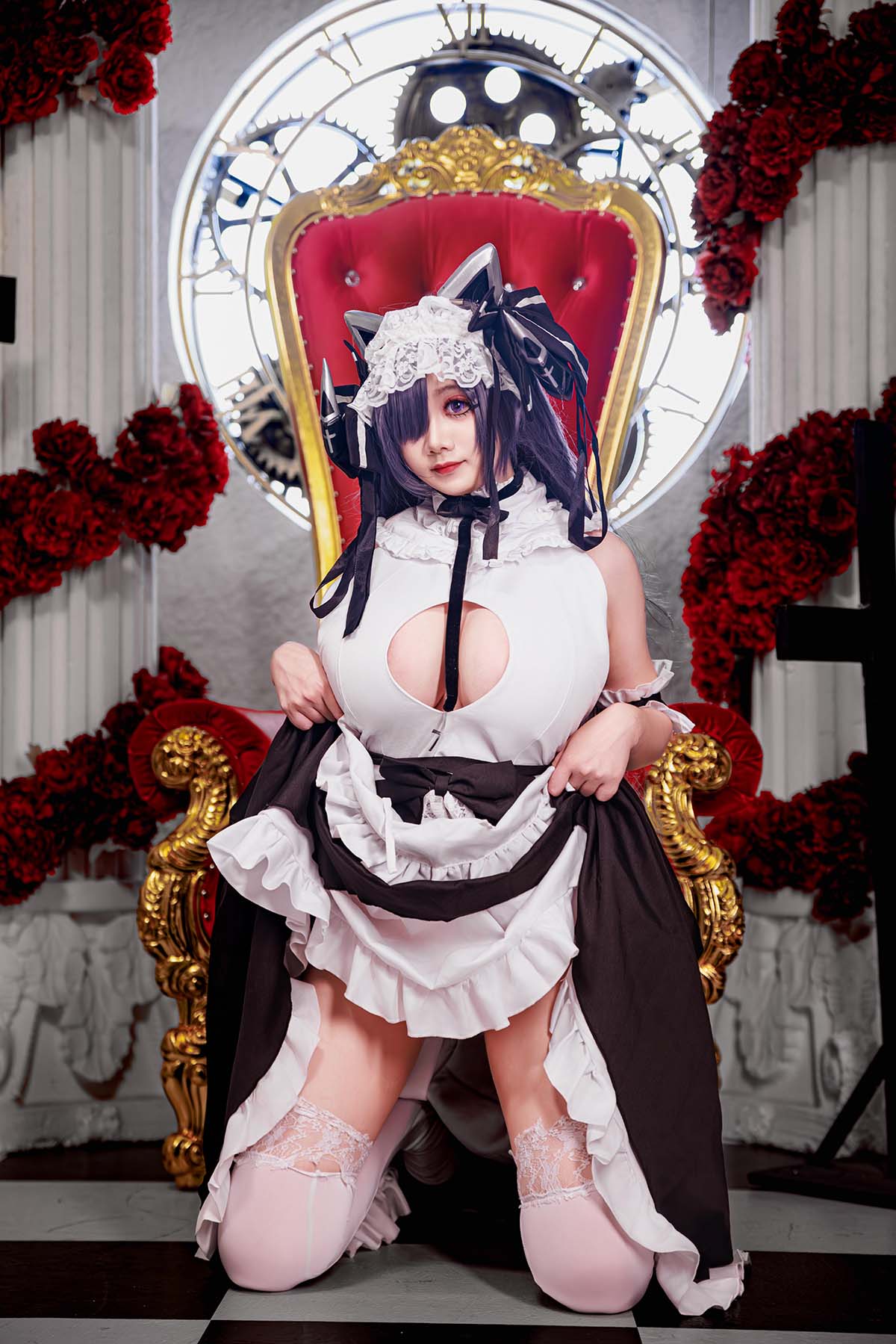 阿雪雪 – 碧蓝航线 奥古斯特 女仆 Cosplay-第2张