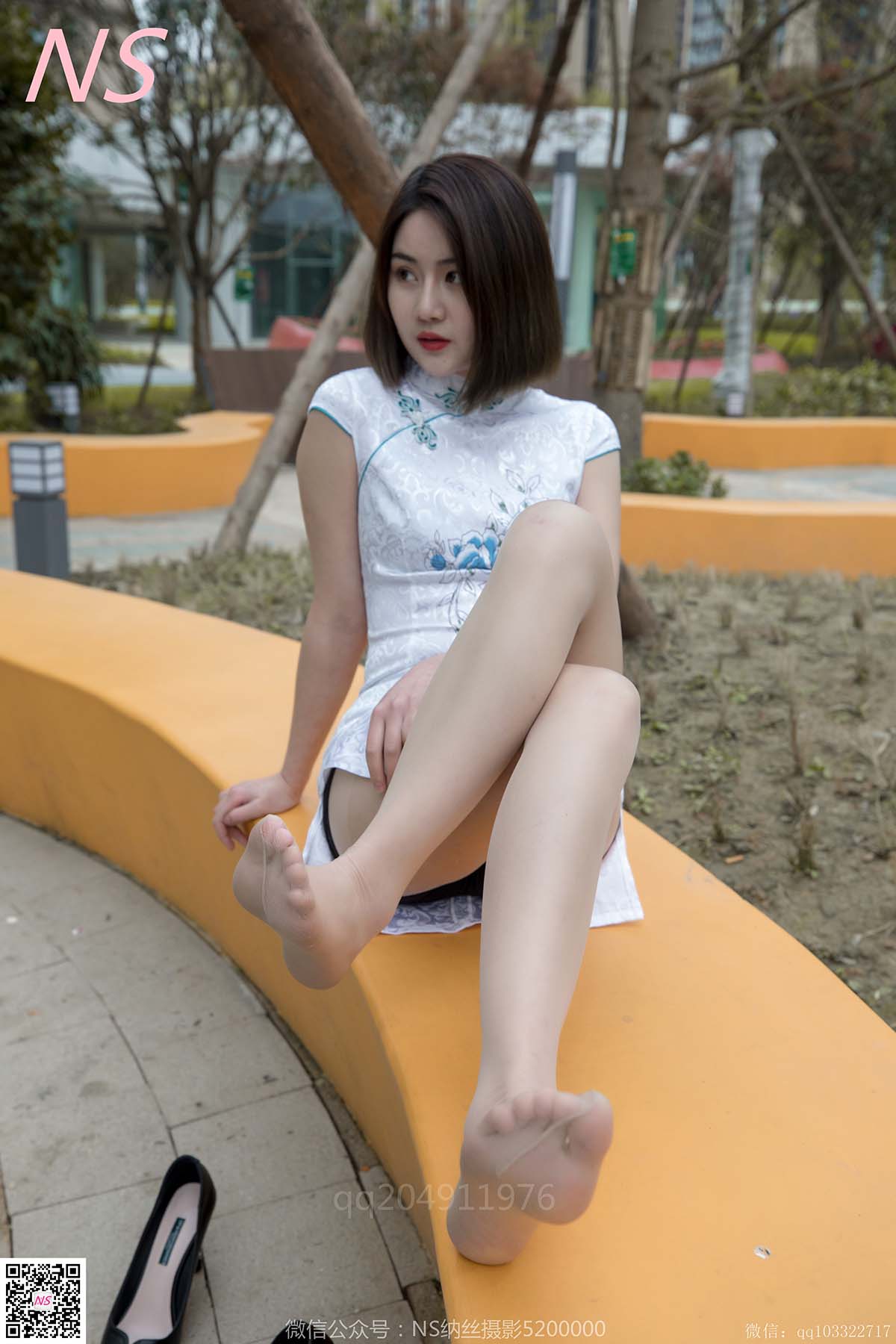 [纳丝摄影]品茹 素雅旗袍丝袜秀 纳丝摄影-第2张
