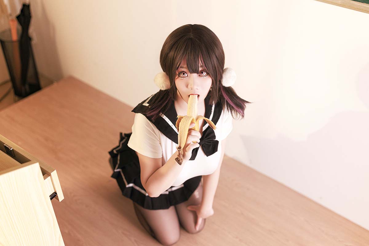 阿雪雪 – 吃货JK Cosplay-第2张