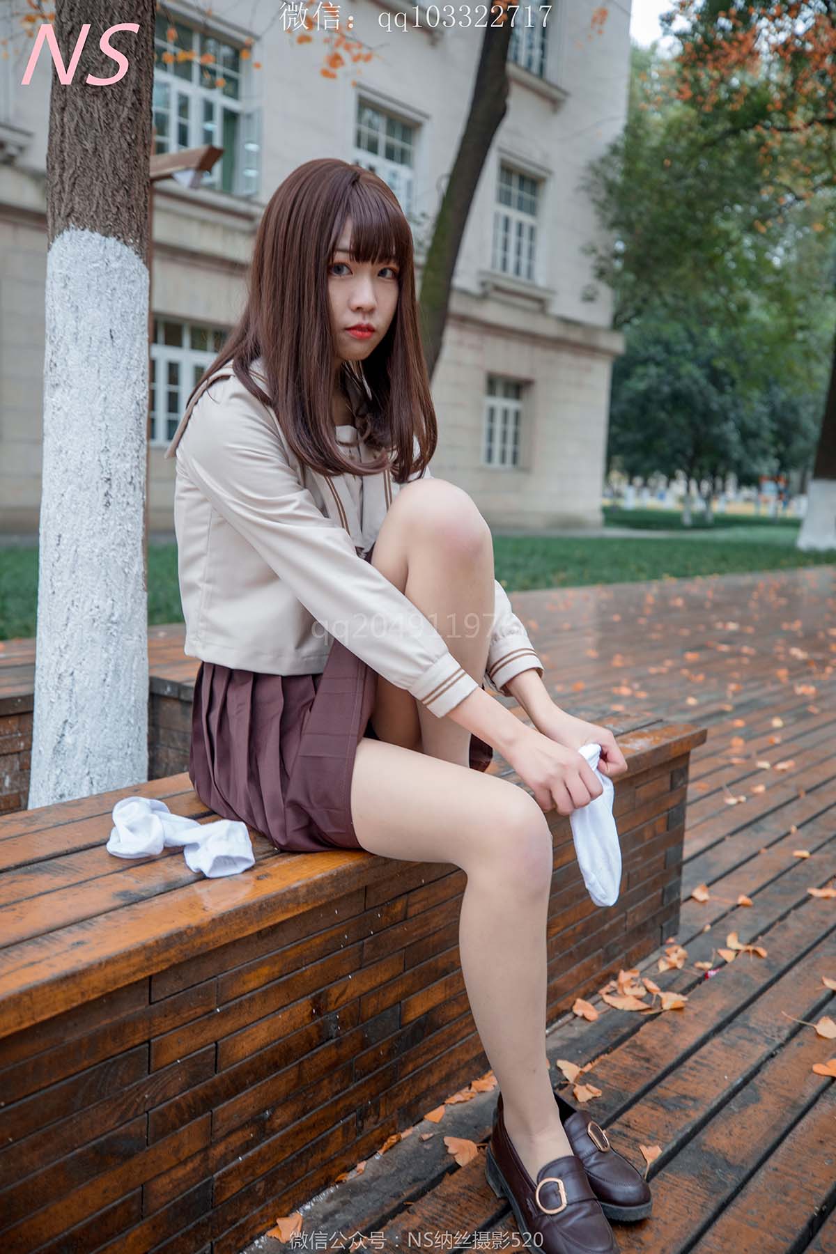 [纳丝摄影]枫之少女 白丝肉丝萌萌哒的枫 纳丝摄影-第2张