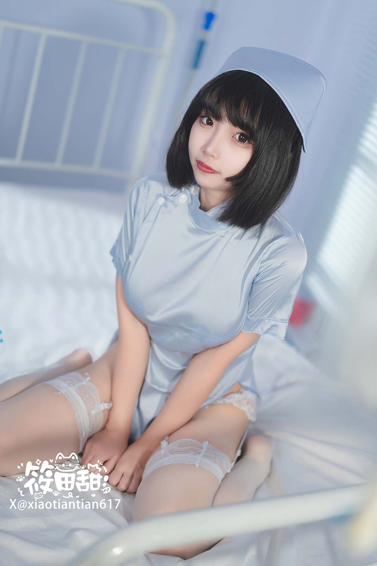 筱田甜[香草奶喵] – 蓝护士 Cosplay-第2张