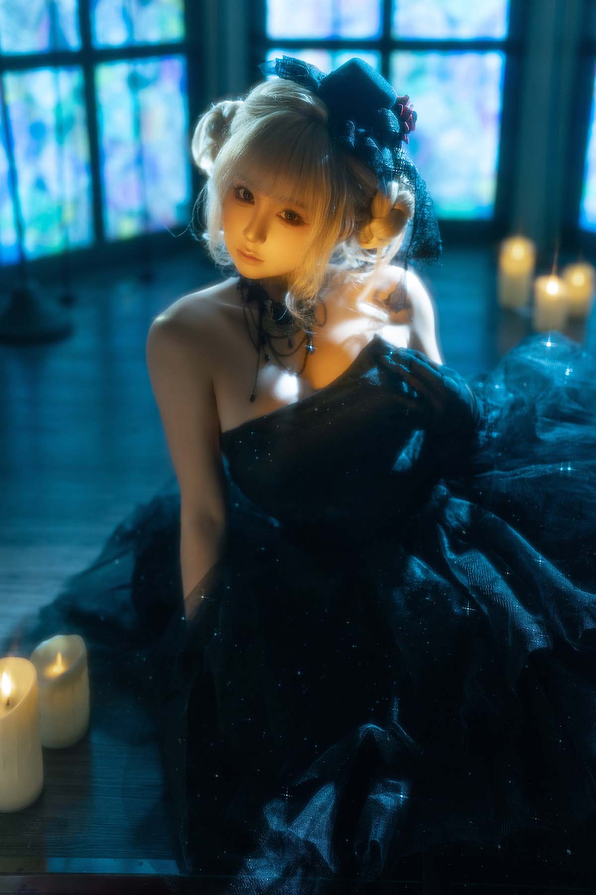 蠢沫沫 – 黑婚纱 Cosplay-第1张