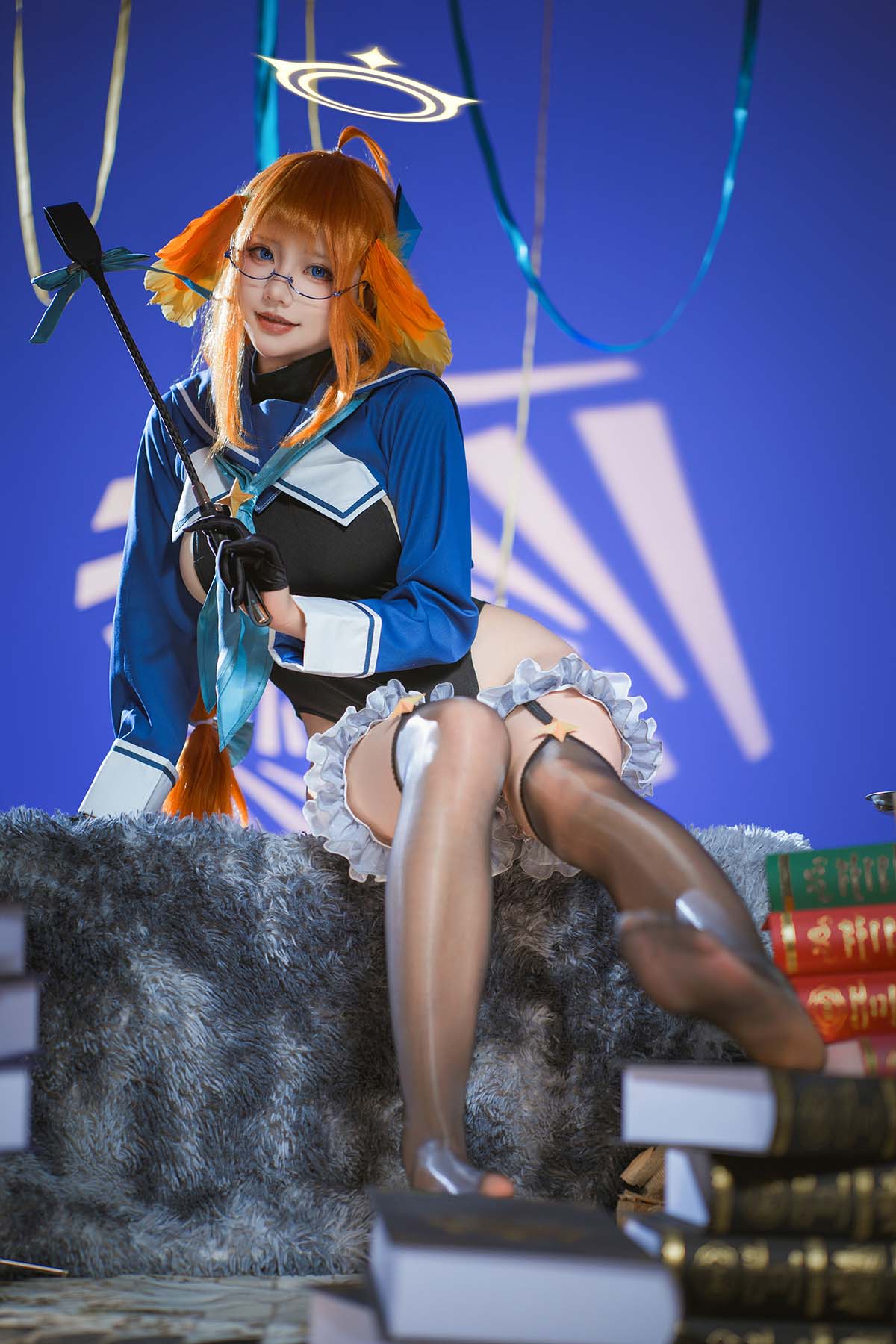 是一只熊仔吗 – 蔚蓝档案 圆堂志美子 邪恶女干部 Cosplay-第2张