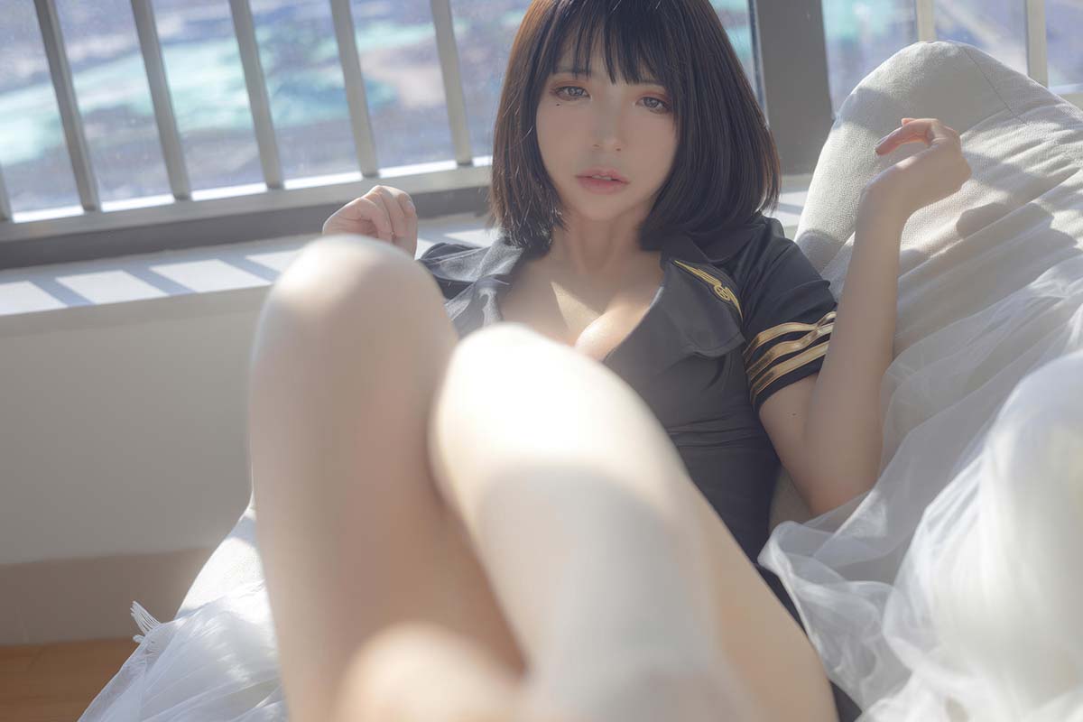 疯猫ss – 黑色制服 Cosplay-第2张