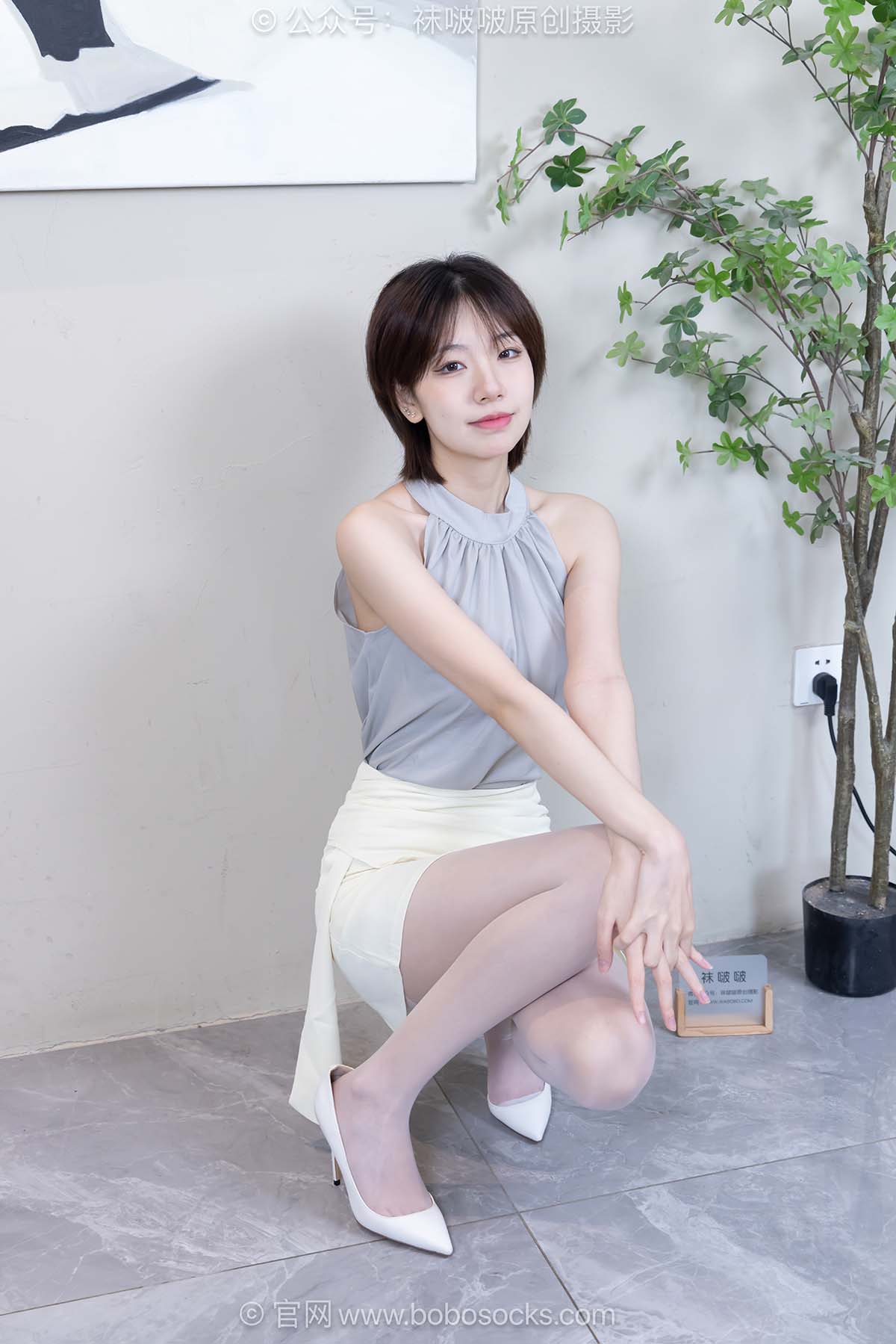 [BoBoSocks袜啵啵]NO.717 小甜豆-高跟鞋、薄白丝 BoBoSocks袜啵啵-第1张