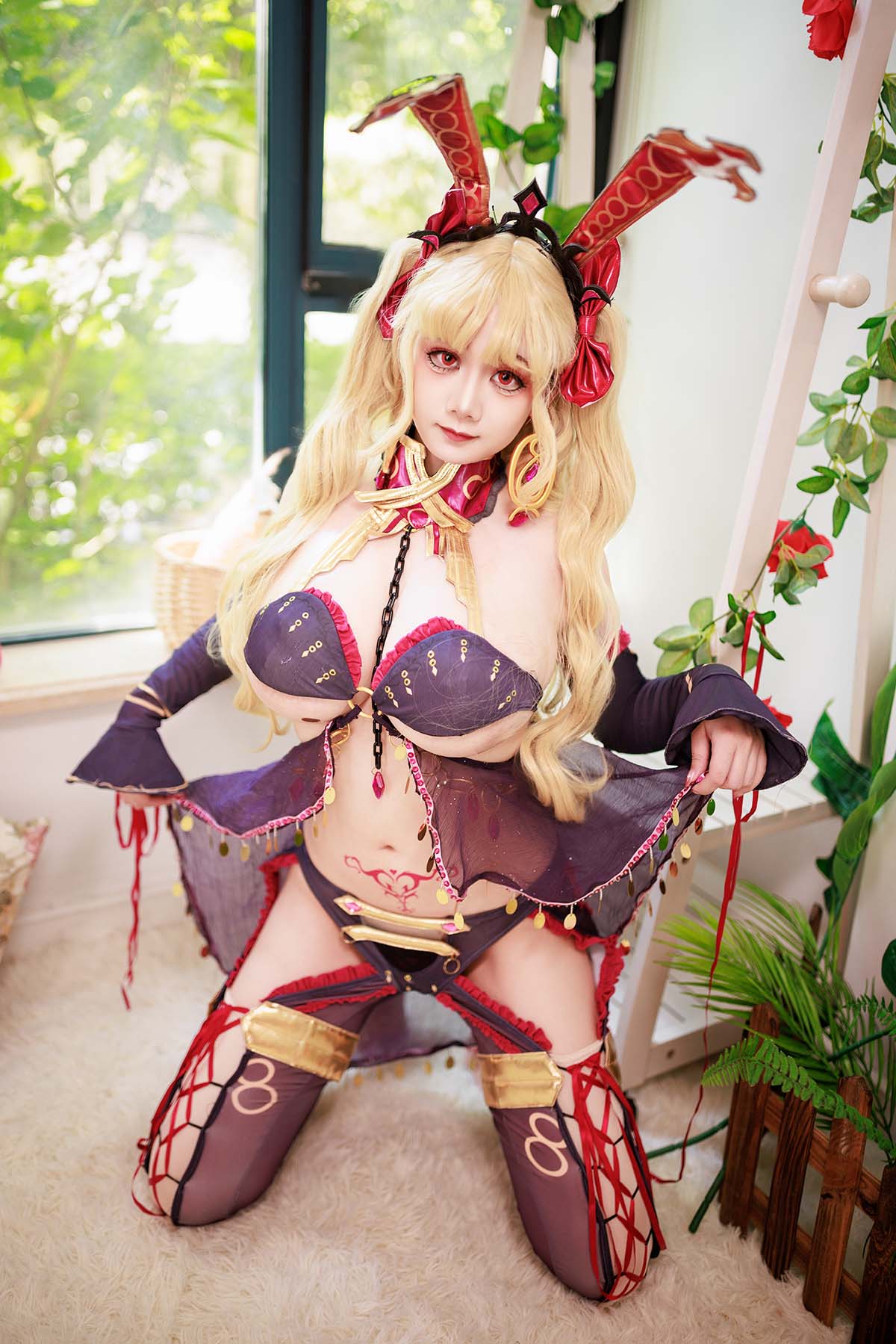 阿雪雪 – 枪凛兔女郎 Cosplay-第1张
