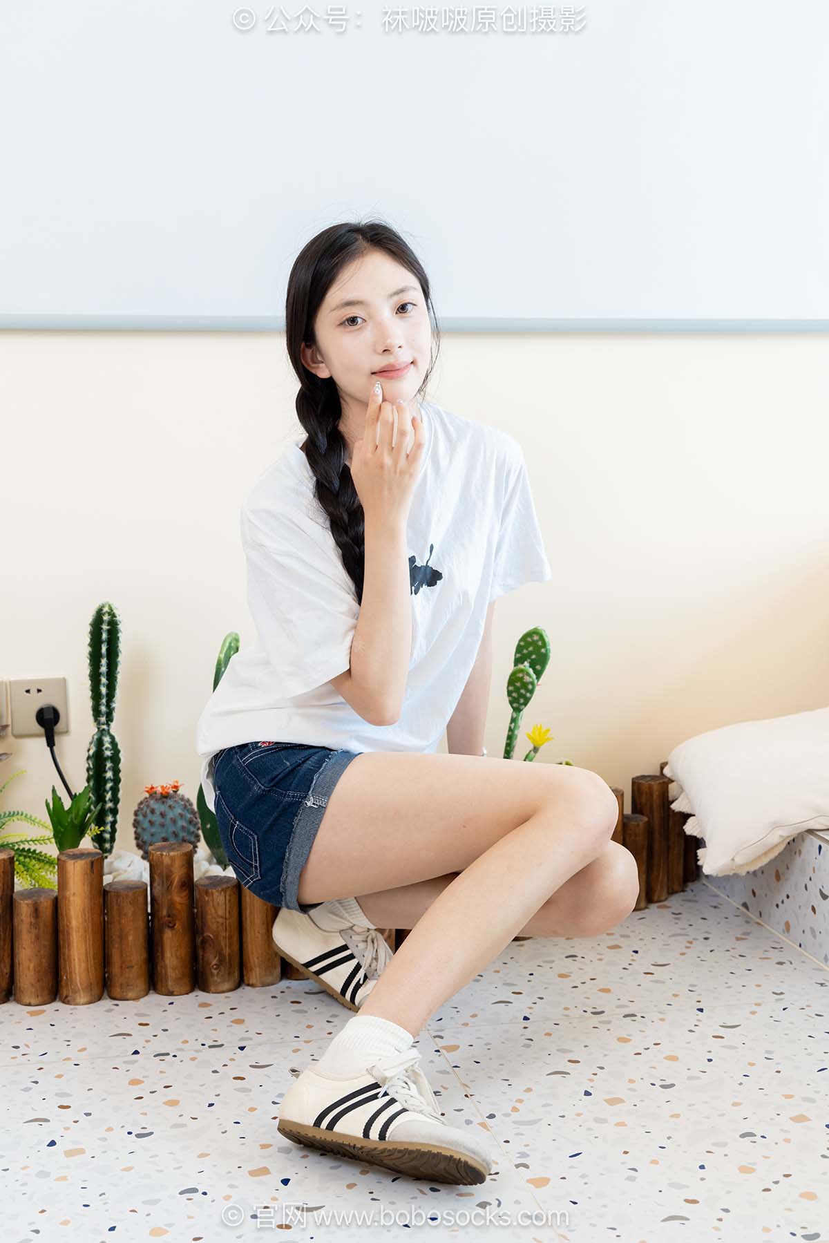 [BoBoSocks袜啵啵]NO.723 珍珠-德训鞋、纯白棉袜、裸足 BoBoSocks袜啵啵-第1张