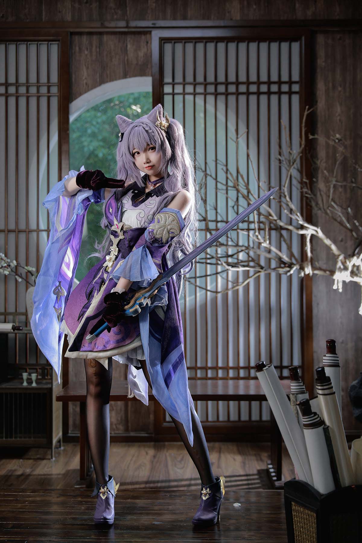 雪琪 – 刻晴 绝对领域的破痕 Cosplay-第1张