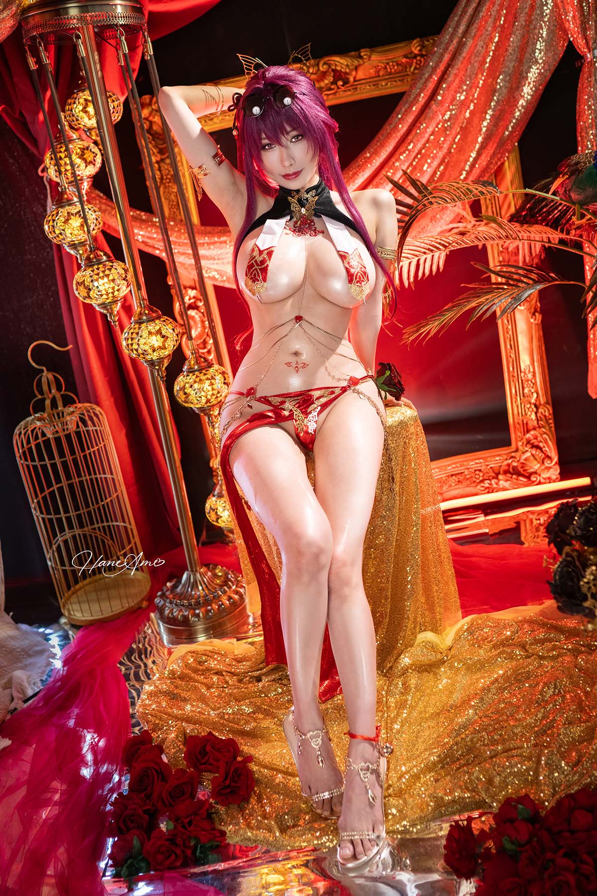 Hane Ame 雨波写真 – 星穹铁道 卡夫卡 舞娘 Cosplay-第1张